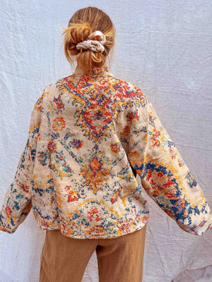 Persian Rug Kantha Cardigan - CMY Mandala