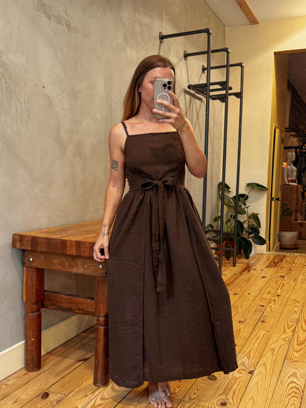Apron Wrap Dress 100% Cotton