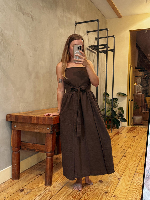 Apron Wrap Dress 100% Cotton