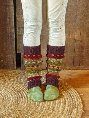 Hand Knit 100% Wool Leg Warmers