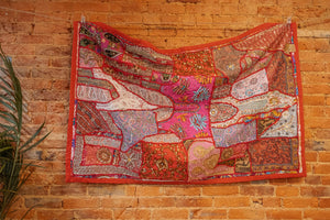 Hand Beaded Patchwork Wall Hanging 116