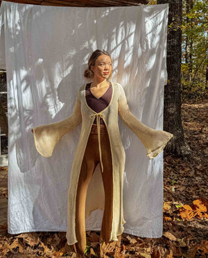 Wednesday Organic Cotton Open Knit Duster