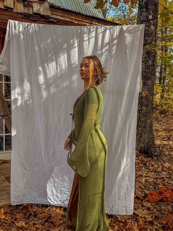 Wednesday Organic Cotton Open Knit Duster