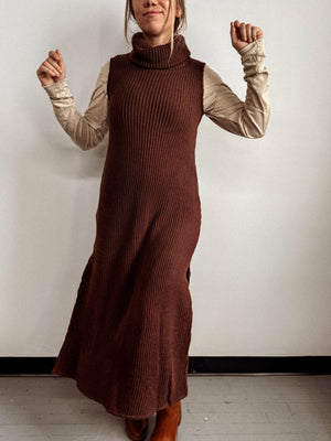 Vestido de punto de algodón orgánico Genevieve