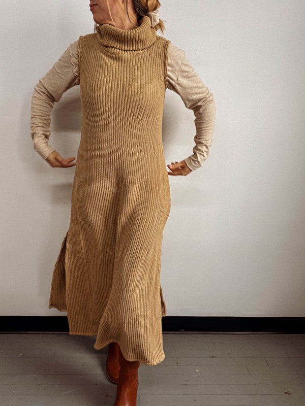 Vestido de punto de algodón orgánico Genevieve