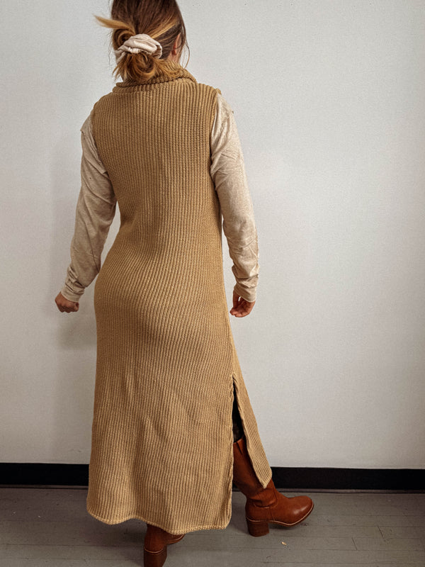 Vestido de punto de algodón orgánico Genevieve