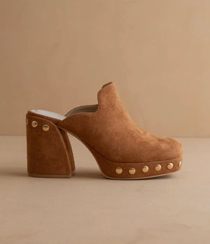 The Sierra | Caramel Platform Clog Mule