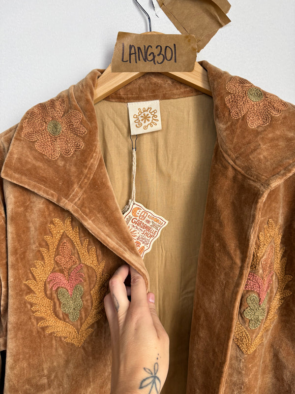 Langmere Hand Embroidered Cotton Velvet Jacket