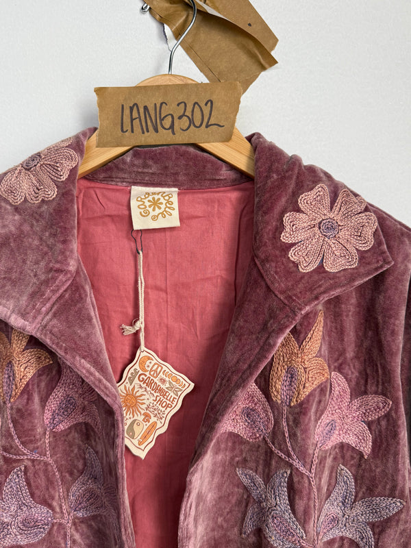 Langmere Hand Embroidered Cotton Velvet Jacket