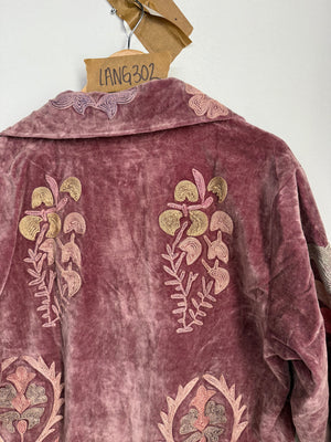 Langmere Hand Embroidered Cotton Velvet Jacket