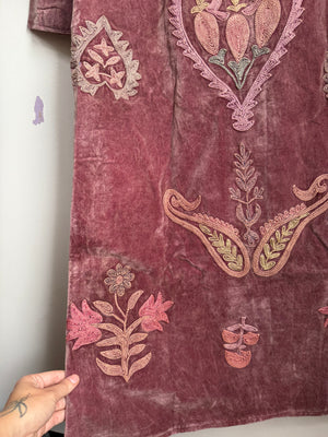 Langmere Hand Embroidered Cotton Velvet Jacket
