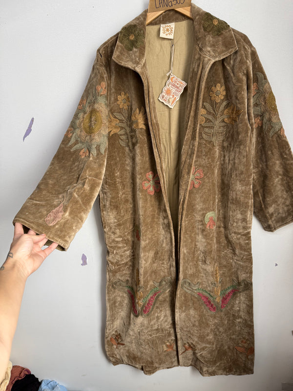 Langmere Hand Embroidered Cotton Velvet Jacket
