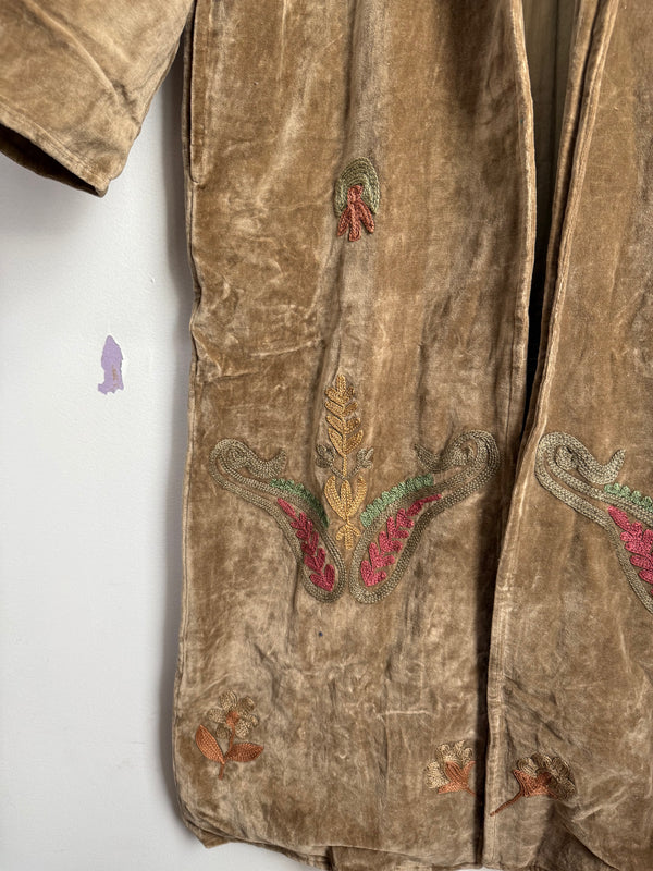 Langmere Hand Embroidered Cotton Velvet Jacket