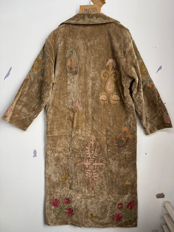 Langmere Hand Embroidered Cotton Velvet Jacket