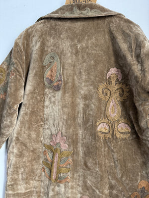Langmere Hand Embroidered Cotton Velvet Jacket
