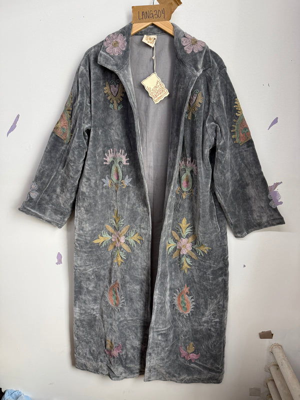 Langmere Hand Embroidered Cotton Velvet Jacket