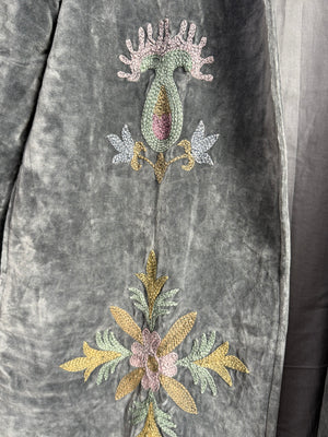 Langmere Hand Embroidered Cotton Velvet Jacket