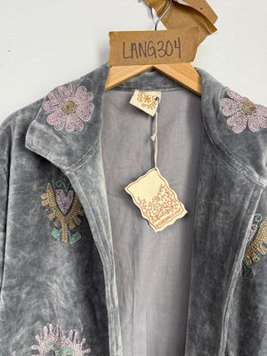 Langmere Hand Embroidered Cotton Velvet Jacket