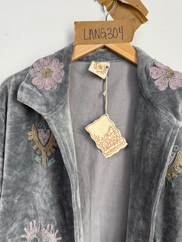 Langmere Hand Embroidered Cotton Velvet Jacket