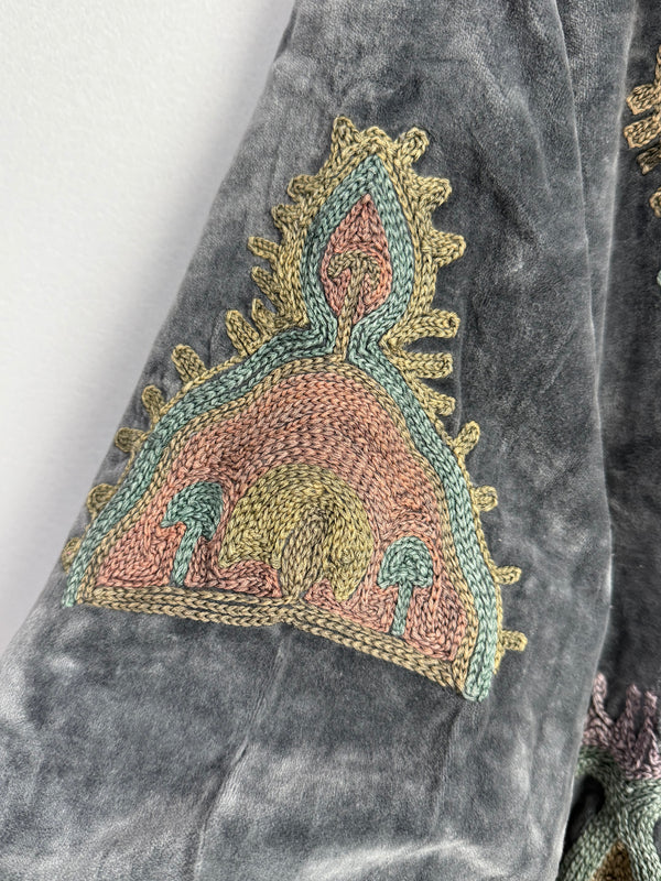 Langmere Hand Embroidered Cotton Velvet Jacket