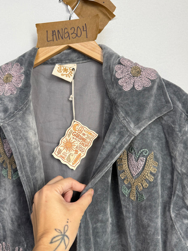 Langmere Hand Embroidered Cotton Velvet Jacket