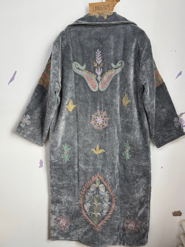 Langmere Hand Embroidered Cotton Velvet Jacket