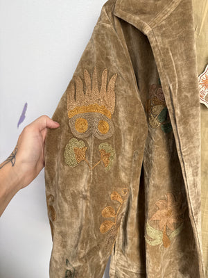 Langmere Hand Embroidered Cotton Velvet Jacket