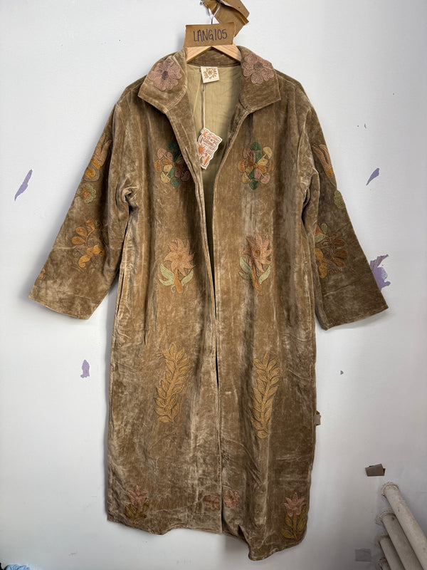 Langmere Hand Embroidered Cotton Velvet Jacket