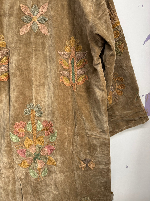 Langmere Hand Embroidered Cotton Velvet Jacket