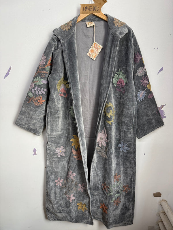 Langmere Hand Embroidered Cotton Velvet Jacket