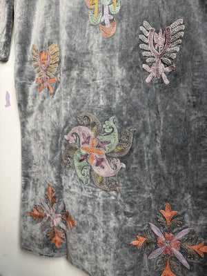 Langmere Hand Embroidered Cotton Velvet Jacket