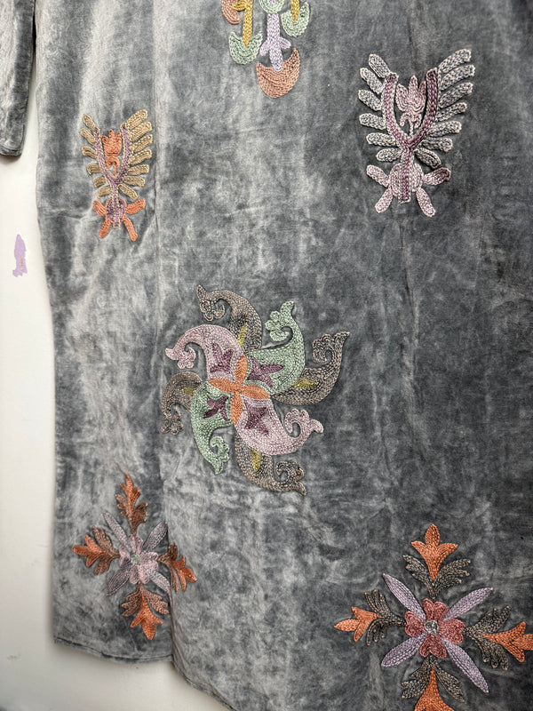 Langmere Hand Embroidered Cotton Velvet Jacket