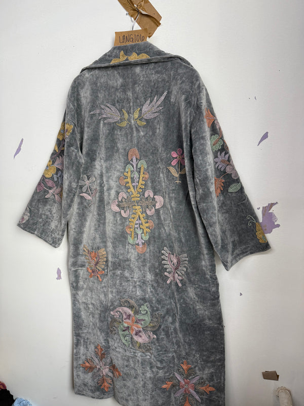Langmere Hand Embroidered Cotton Velvet Jacket