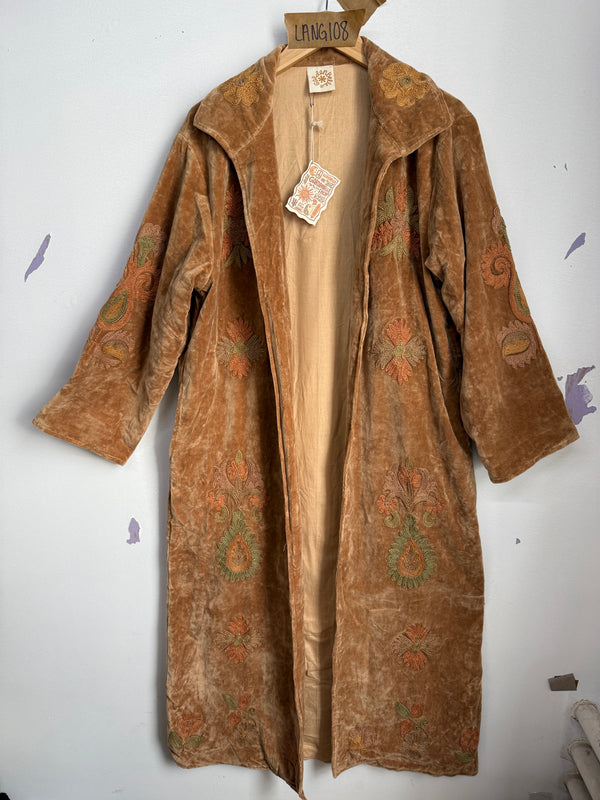 Langmere Hand Embroidered Cotton Velvet Jacket