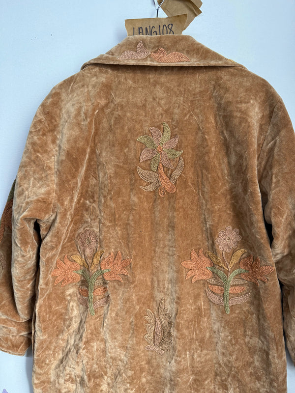 Langmere Hand Embroidered Cotton Velvet Jacket