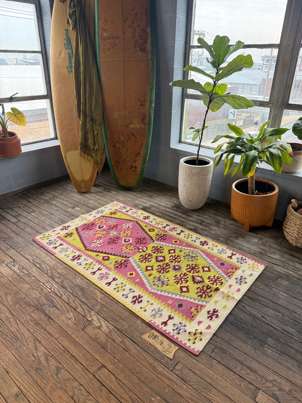 Vintage Wool Handwoven Rug 106 | 3' x 5'