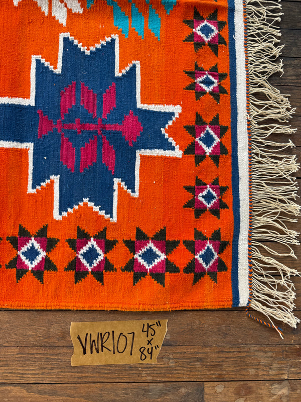 Alfombra de lana vintage 107 | 45" x 84"