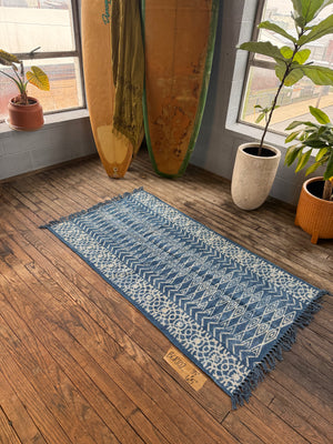 Vintage Batik Dyed Cotton Rug 102 | 35" x 65"