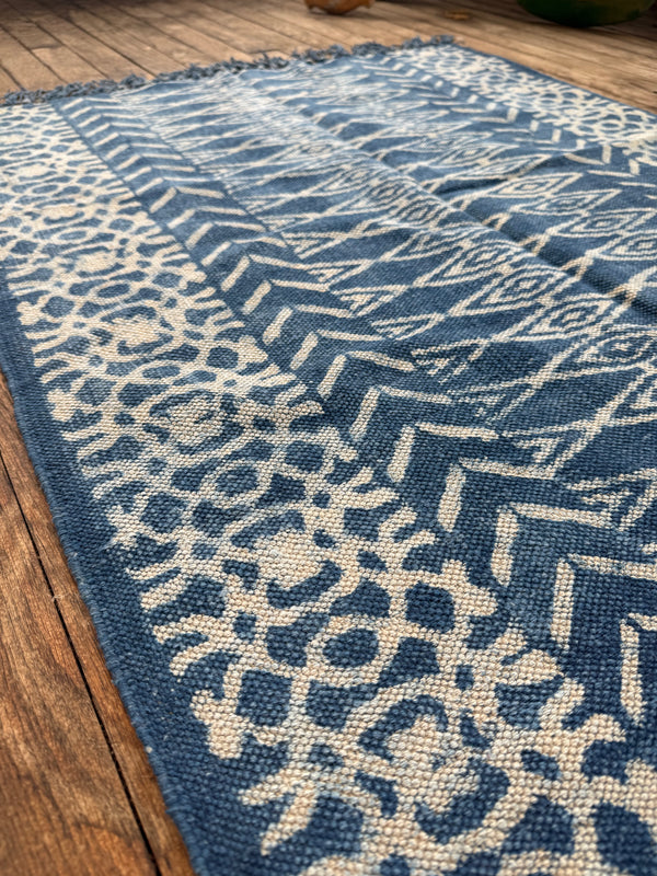 Vintage Batik Dyed Cotton Rug 102 | 35" x 65"