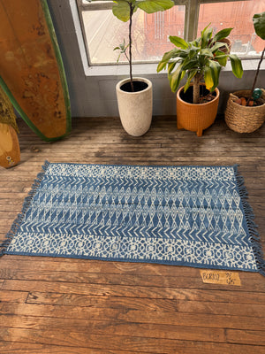 Vintage Batik Dyed Cotton Rug 102 | 35" x 65"