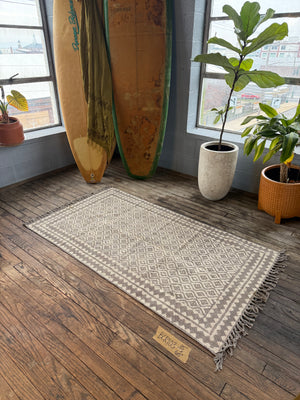 Tapis en coton teint à la main batik vintage 103 | 35" x 65"