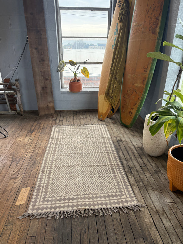 Tapis en coton teint à la main batik vintage 103 | 35" x 65"