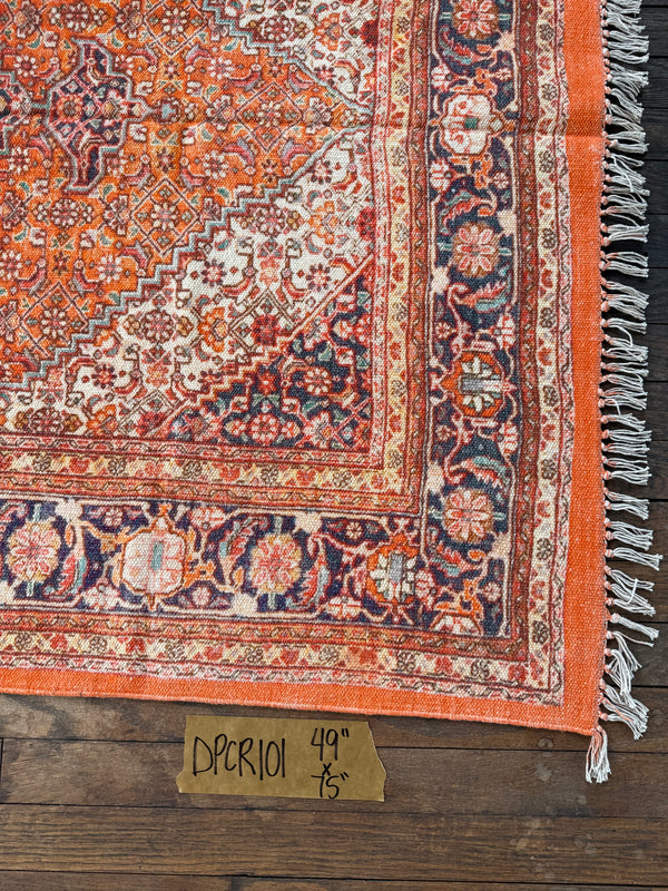 Cotton Printed Rug 101 | 4' x 6'