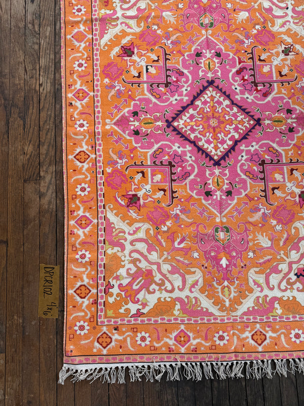 Alfombra Estampada de Algodón 102 | 4' x 6'