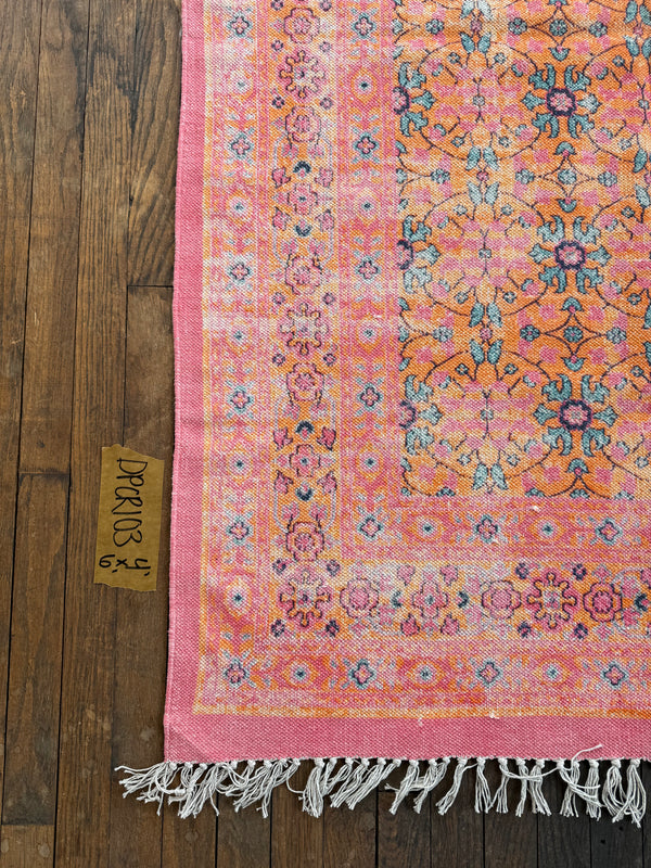 Alfombra estampada de algodón 103 | 1,22 x 1,83 m