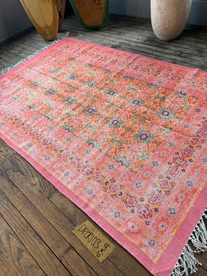 Alfombra estampada de algodón 103 | 1,22 x 1,83 m