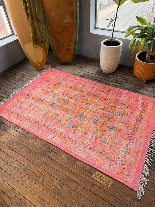 Alfombra estampada de algodón 103 | 1,22 x 1,83 m
