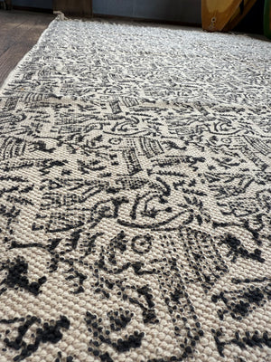 Alfombra de algodón estampada a mano 101 | 4' x 6'