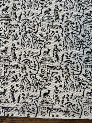 Alfombra de algodón estampada a mano 101 | 4' x 6'