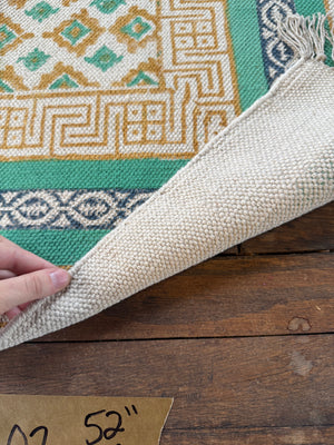 Hand-Block-Printed Cotton Rug 102 | 4' x 6'